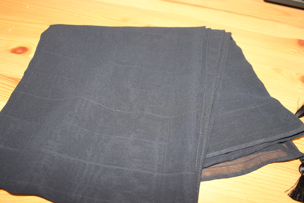 Luxury Black Self-Print Chiffon Hijab