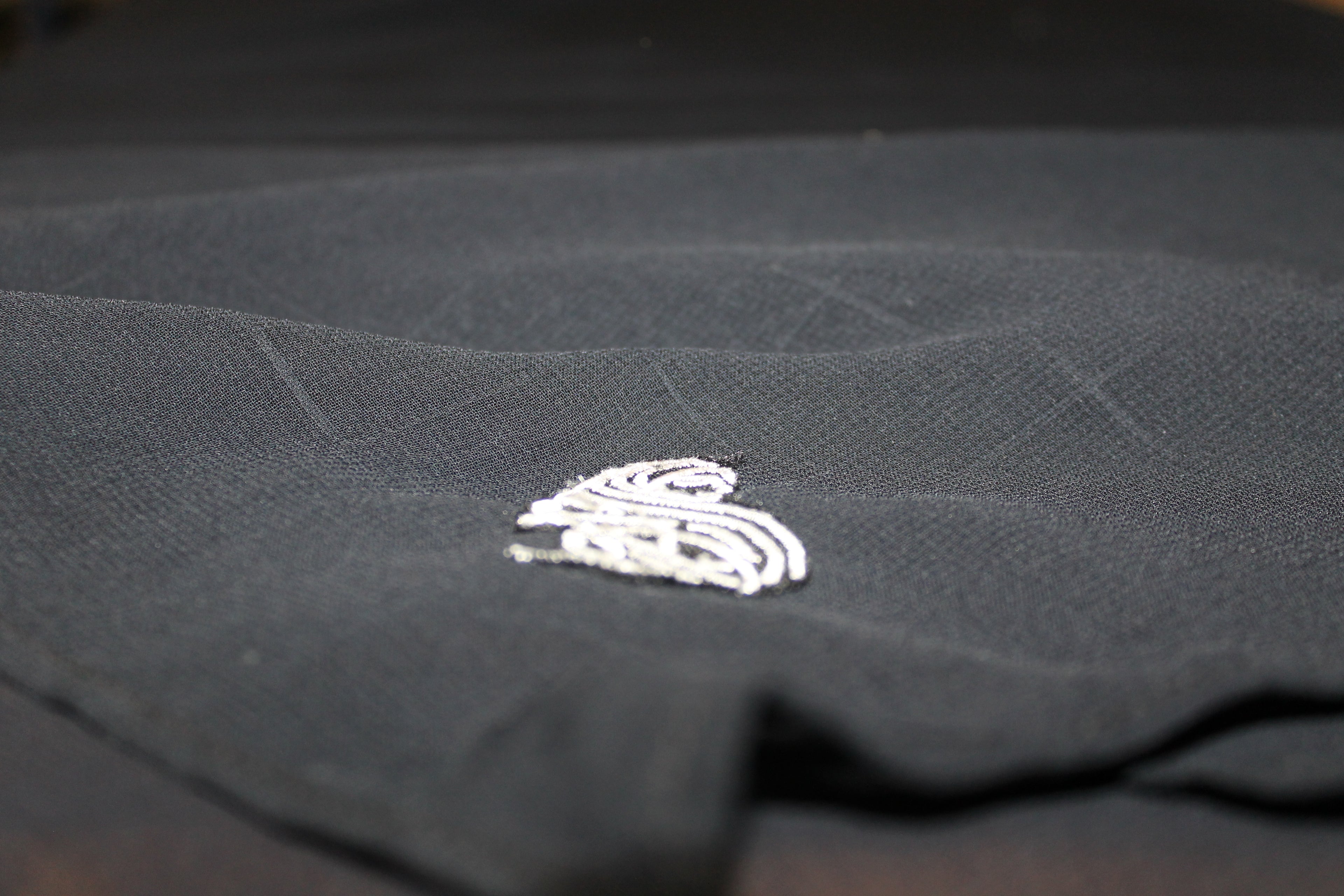 Luxury Black Self-Print Chiffon Hijab